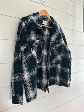 Plaid Boxy Jacket “My Style” - Blue/Green/White- Size: 1x
